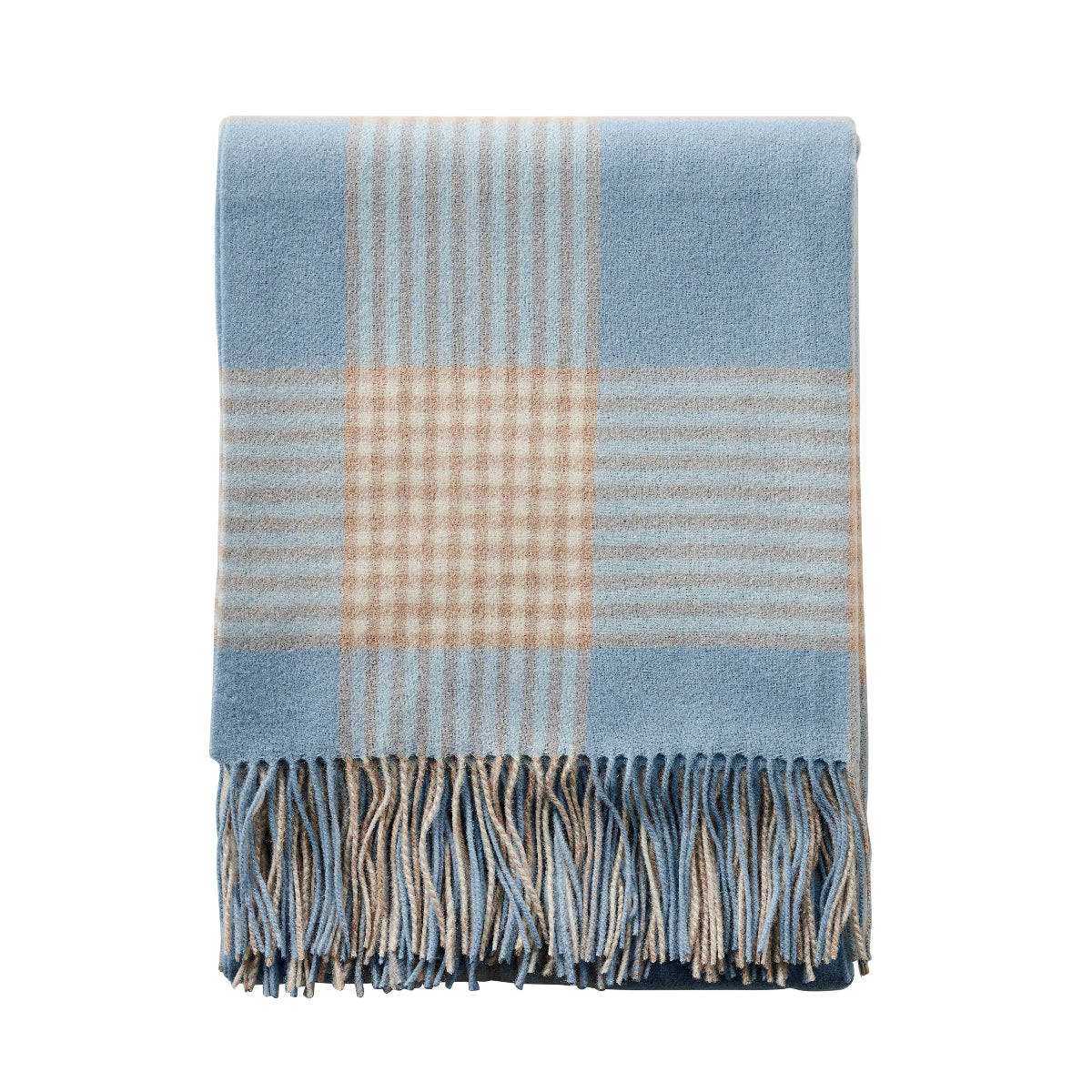 Wembley Plaid Throw in Haze