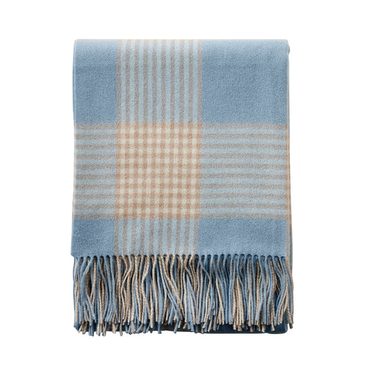 Wembley Plaid Throw in Haze