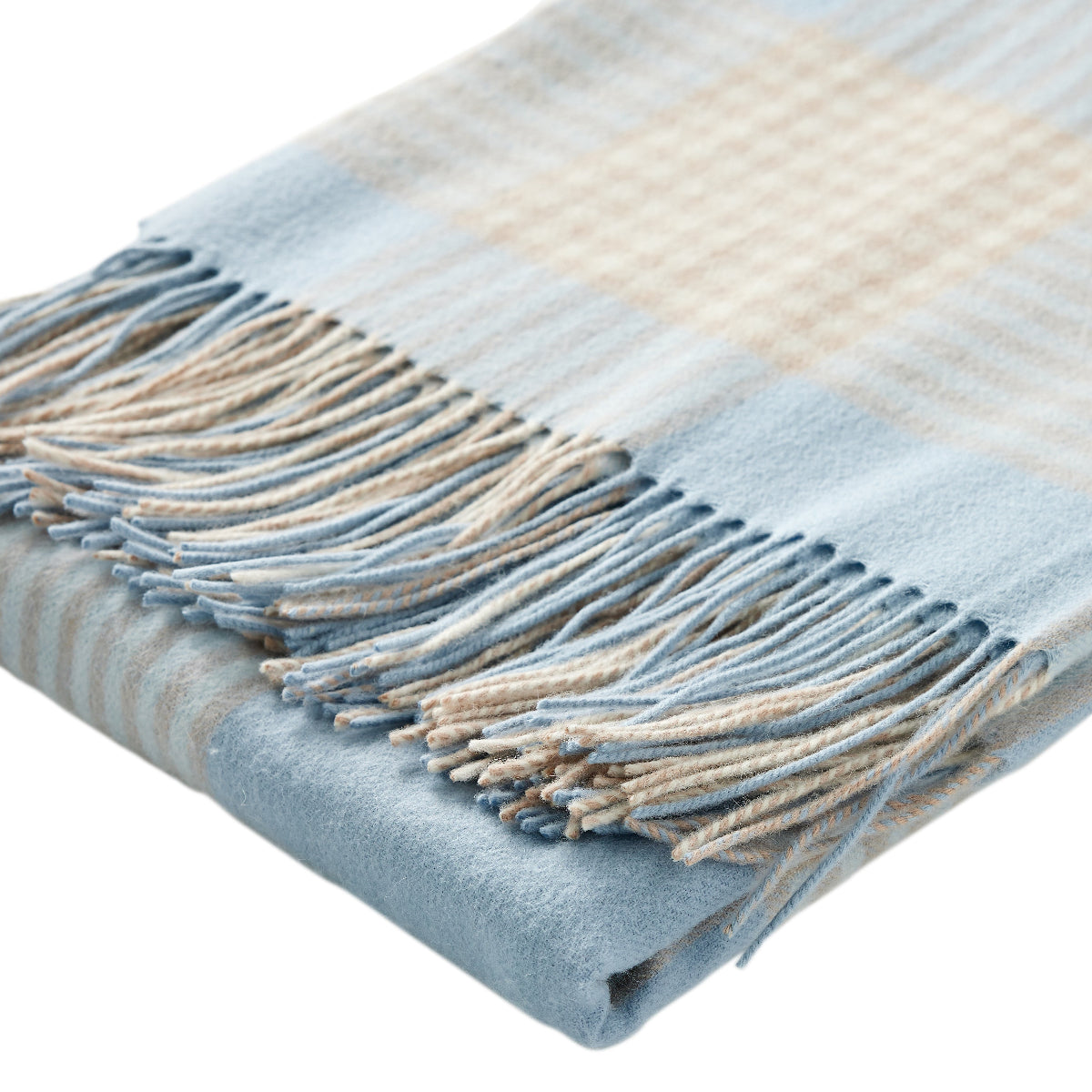 Wembley Plaid Throw in Haze