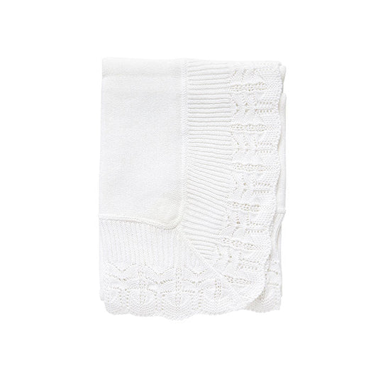 Heirloom Baby Blanket in White