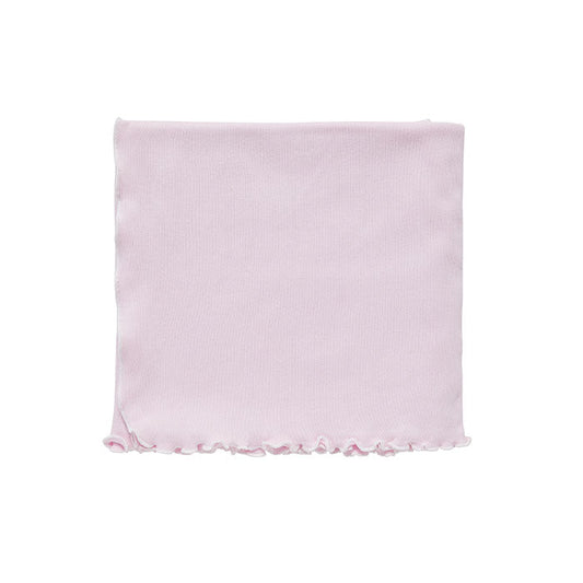 Ruffled Newborn Swaddle in Soft Blush