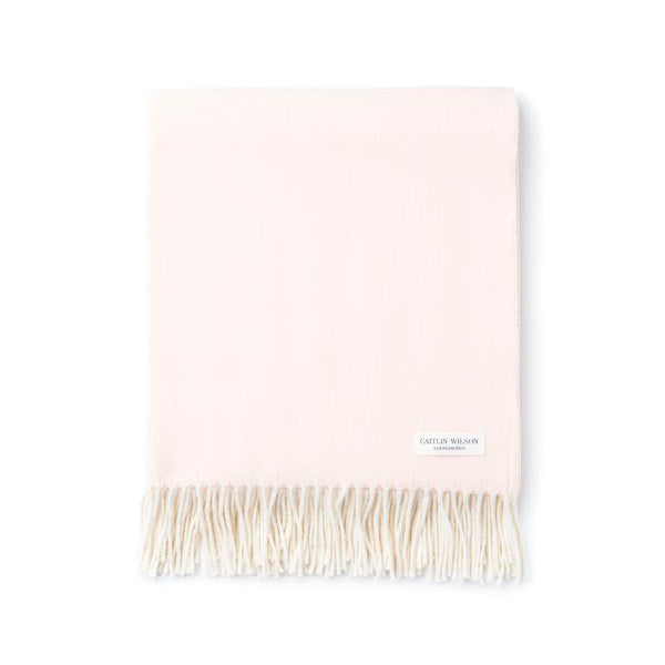 Herringbone Throw in Soft Pink