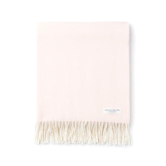 Herringbone Throw in Soft Pink